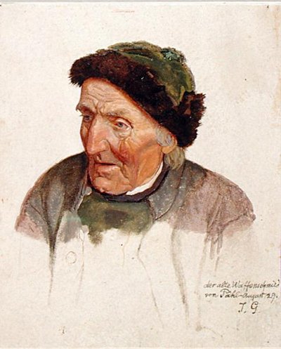 Starý zbrojíř z Pahlu, 1829 od Jacob Gensler