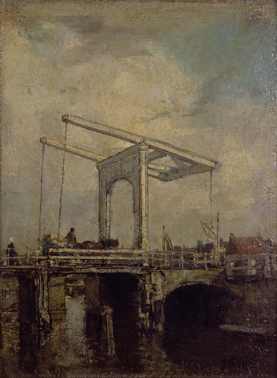 Padací most v holandském městě, 1875 od Jacob Henricus or Hendricus Maris