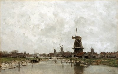 Pět větrných mlýnů, 1878 od Jacob Henricus or Hendricus Maris