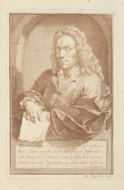 Portrét Arnolda Houbrakena od Jacob Houbraken