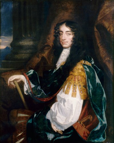 Portrét Karla II., asi 1660 (olej na plátně) od Jacob Huysmans