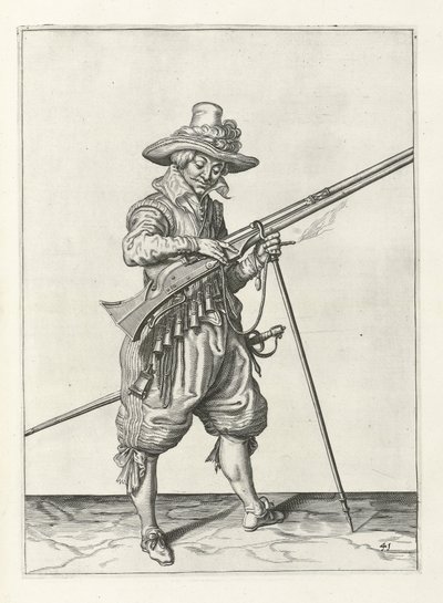Mušketýr na stráži, kolem 1600 od Jacob II de Gheyn