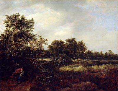 Dunová krajina s milenci, 1647 od Jacob van Ruisdael