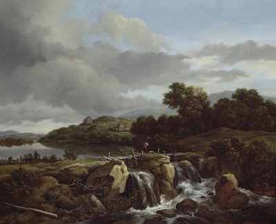 Krajina s kaskádou od Jacob van Ruisdael