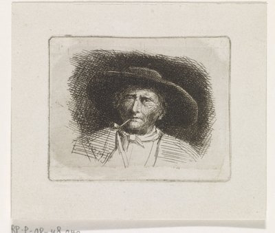 Hlava muže s dýmkou od Jacob Jan van der Maaten