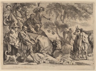 Cacus okrádá dobytek Herkula od Jacob Jordaens