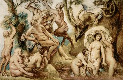 Koupání Diany od Jacob Jordaens