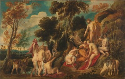 Marsyas potrestán Múzami od Jacob Jordaens