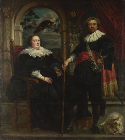 Portrét Govaerta van Surpele a jeho manželky, 1636-1637 od Jacob Jordaens