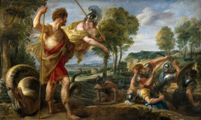 Španělština:  Cadmo y Minerva Cadmus a Minerva od Jacob Jordaens