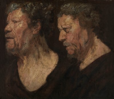 Studie hlavy Abrahama Grafea, asi 1620-21 (olej na papíře na desce) od Jacob Jordaens