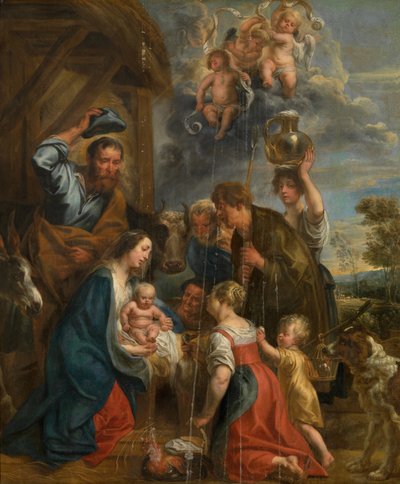 Klanění pastýřů od Jacob Jordaens