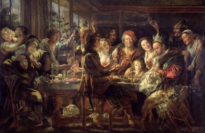Fazolové hody (Král pije) 1637-38 od Jacob Jordaens