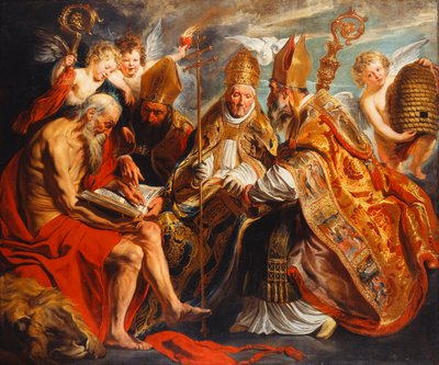 Čtyři učitelé církve, od Jacob Jordaens