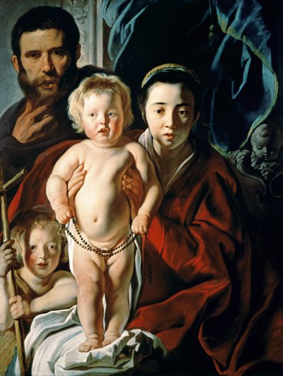 Svatá rodina se sv. Janem Křtitelem, kolem 1620-25 od Jacob Jordaens