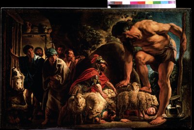 Obraz "Ulysses v doupěti Polyféma"" od Jacoba Jordaense (1593-1678) Puškinovo muzeum, Moskva. od Jacob Jordaens