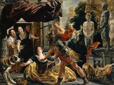 Ulysses ohrožující Circe, kolem 1630-35 od Jacob Jordaens