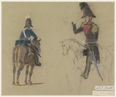 Portrét poručíka Jacobse na koni od Jacob Joseph Eeckhout