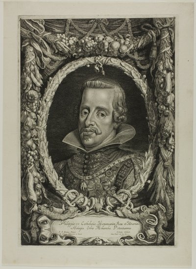 Filip IV., španělský král, deska 12 od Duces Burgundiae (vévodové z Burgundska) od Jacob Louys
