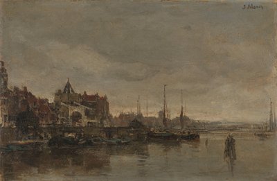 Schreierstoren s mostem přes Gelderse Kade v Amsterdamu od Jacob Maris