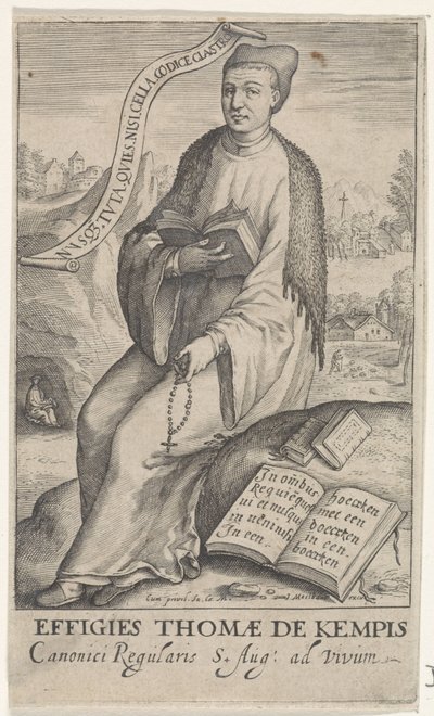 Portret van Thomas v Kempis od Jacob Matham (attributed to)
