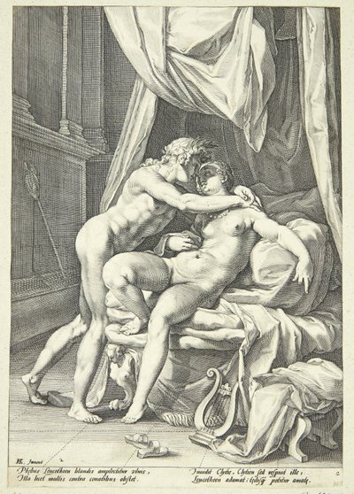 Apollo og Lefkothea od Jacob Matham