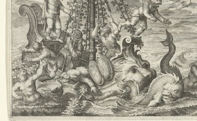 Bacchus promění své věznitele v delfíny od Jacob Matham