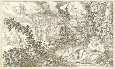 Bakchus a Ariadna od Jacob Matham
