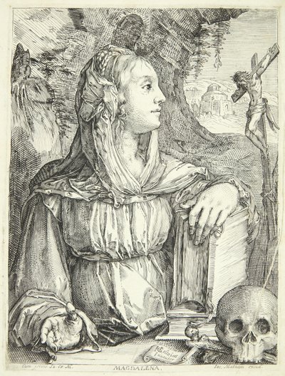 Kajícná Marie Magdalena od Jacob Matham