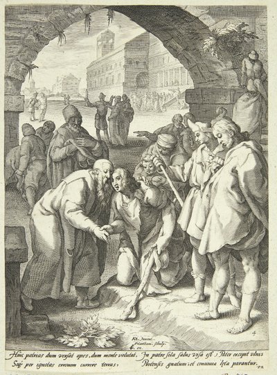 Návrat marnotratného syna od Jacob Matham