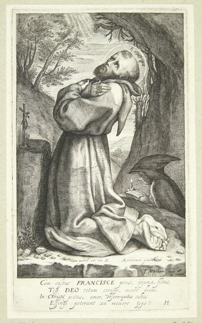 Františka z Assisi od Jacob Matham