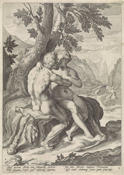 Herkules a Deianira Loves of the Gods (název série) od Jacob Matham