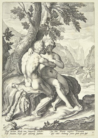 Herkules a Dejanira od Jacob Matham