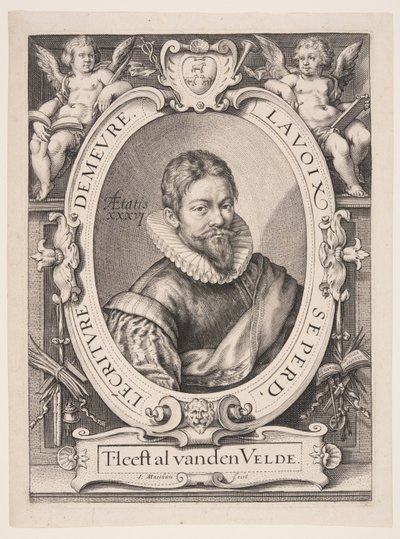 Jan van de Velde starší, kaligraf v Haarlemu od Jacob Matham