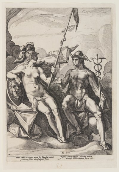 Pallas Athéna a Merkur od Jacob Matham