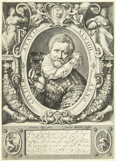 Portrét Vincenta Jacobsze. Coster od Jacob Matham