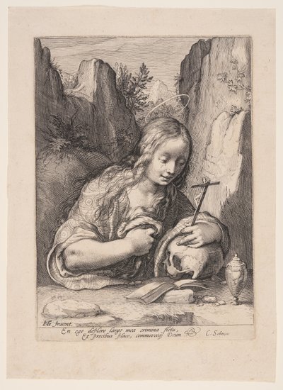 Svatá Marie Magdaléna činí pokání od Jacob Matham
