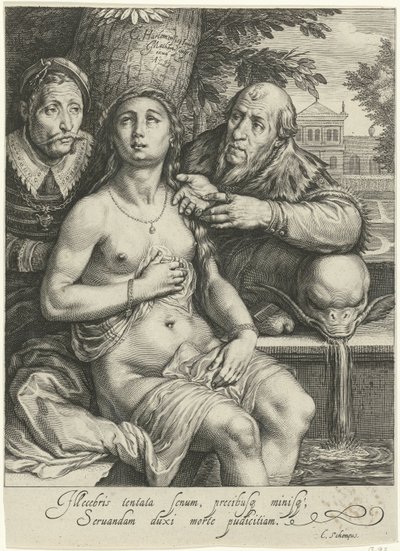 Susanna a starší od Jacob Matham