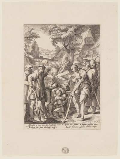 Kajícnost marnotratného syna z knihy Historie marnotratného syna od Jacob Matham