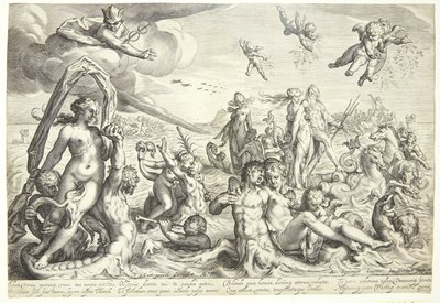 Triumf Neptuna a Thetis od Jacob Matham