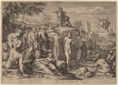 Perseus a Andromeda od Jacob Matham after Hendrik Goltzius