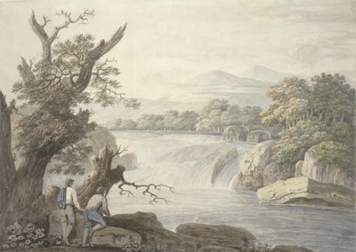 Falls u Terni (wc, pero a inkoust přes grafit na položený papír) od Jacob More