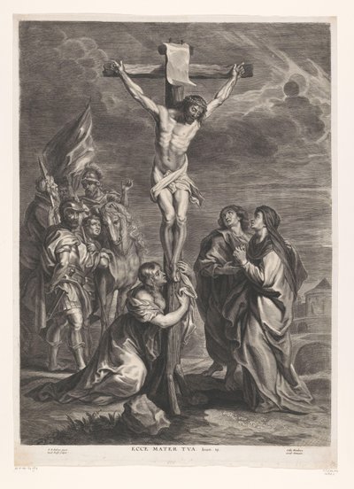 Kristus na kříži Ecce mater tua (název na objektu) od Jacob Neefs