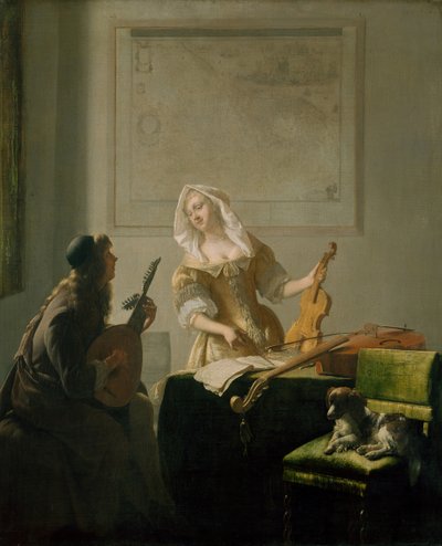 Hudební lekce, 1671. od Jacob Lucasz Ochtervelt