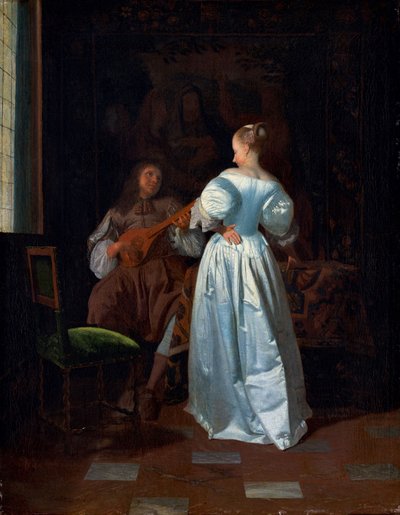 Serenáda, asi 1669 (olej na plátně) od Jacob Ochtervelt