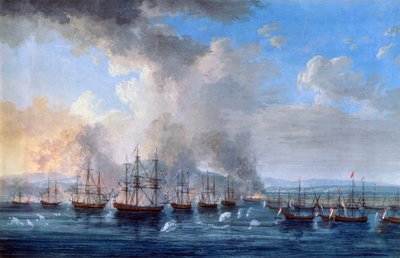 „Rusko-turecká bitva u hradu Damietta v letech 1770“, 1770-1772. od Jacob Philip Hackert