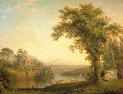 Starožitná krajina s Phaetonovou hrobkou, 1785 od Jacob Philippe Hackert
