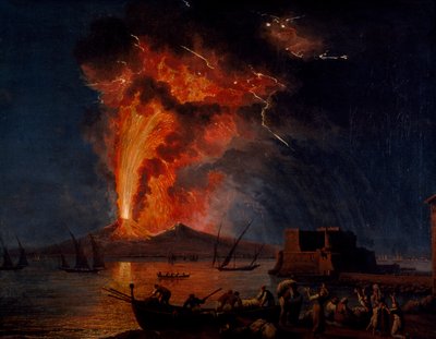 Erupce Vesuvu od Jacob Philippe Hackert