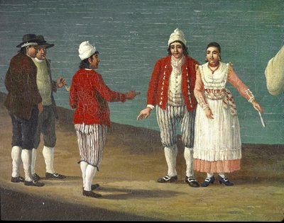 Lidé z Gallipoli, Apulie, Itálie (Lidé z Gallipoli) Obraz Jacoba Philippa Hackerta dit Hackert d