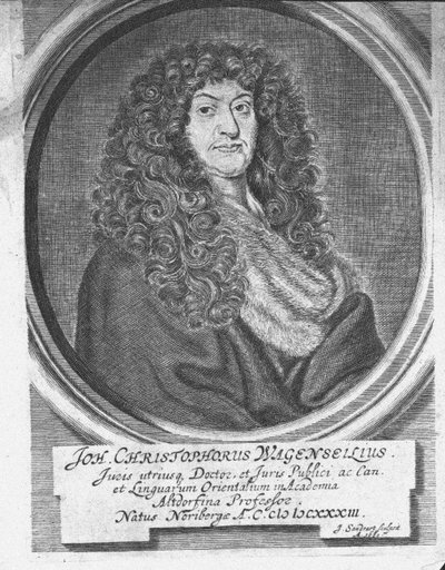 Portrét Johanna Christopha Wagenseila 1633-1705, konec 17. stol. od Jacob Sandrart von
